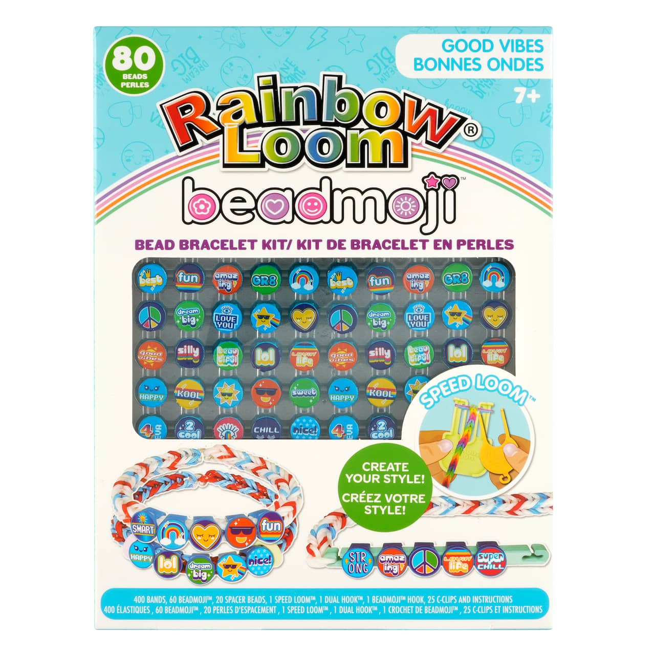 Trousse pour fabrication de bracelets « Good Vibes » Beadmoji de Rainbow Loom